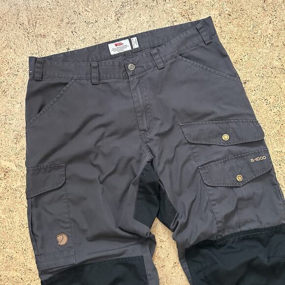 Fjallraven Vidda Pro Trousers G-1000 Waxed Cargo Hiking Pants 36x32 - Picture 2 of 9